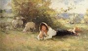 Nicolae Grigorescu Shepherdess France oil painting reproduction